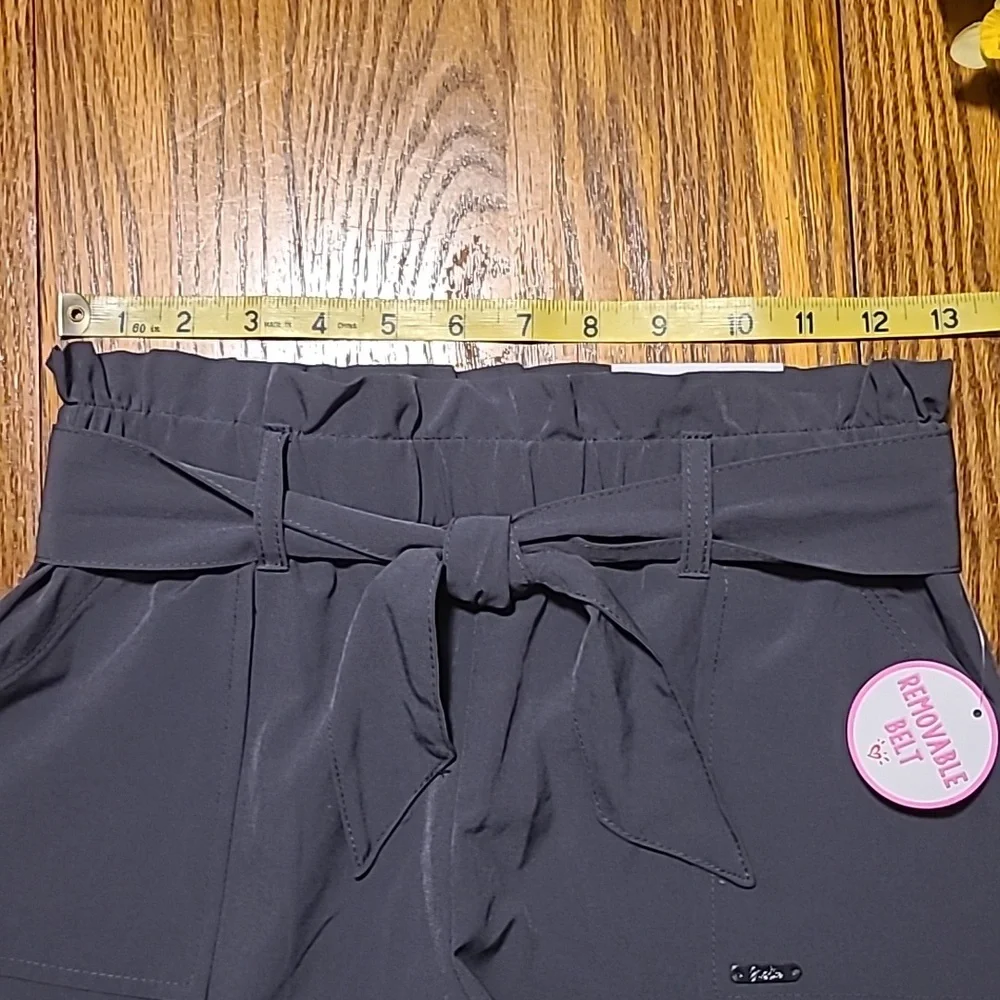 Justice NWT Stylish Gray High-Waisted Shorts - Girl's 12